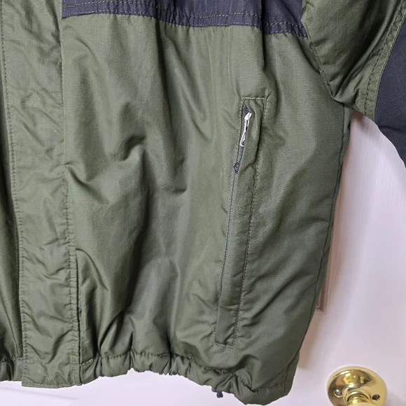 Green black zip front coat Columbia Mens L - Picture 9 of 16